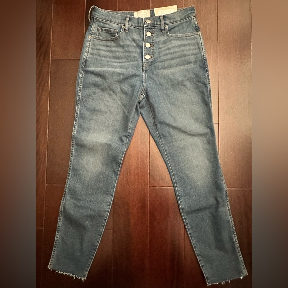 NWT Everlane Medium Blue High Rise Skinny Jeans